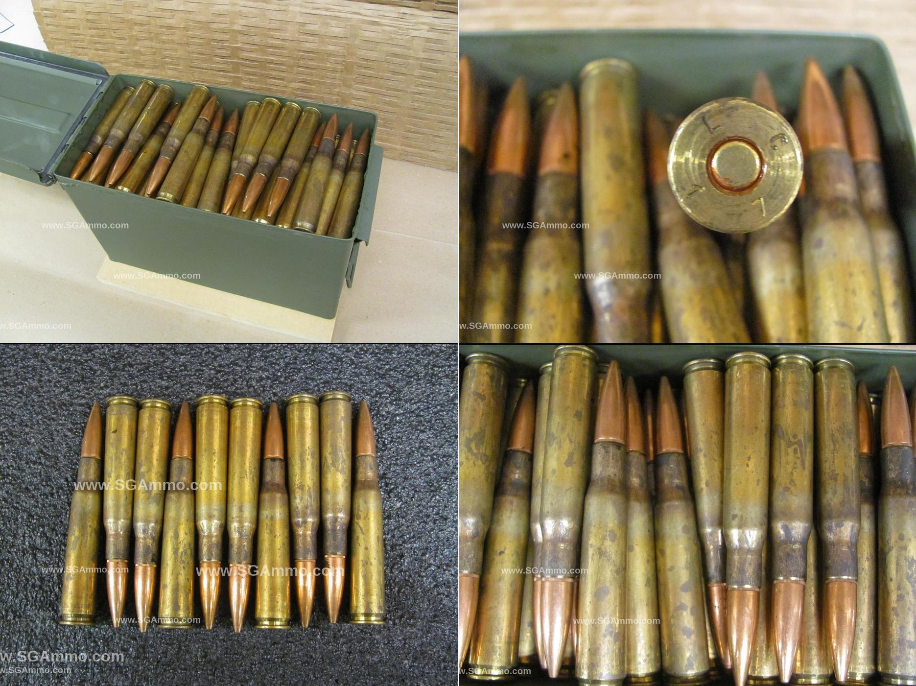 150 Round Can - Lake City 50 BMG 660 Grain M33 Ball Ammo Loose in M2A1 Canister - LC-M33-150AC